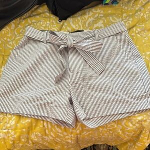 Banana Republic High Waist Gray and White Shorts